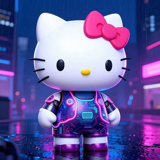 Futuristic Cyberpunk Hello Kitty