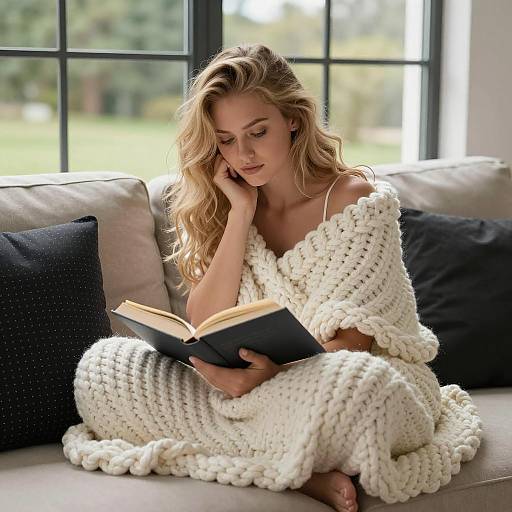 Cozy Reading Scene with Natural Light