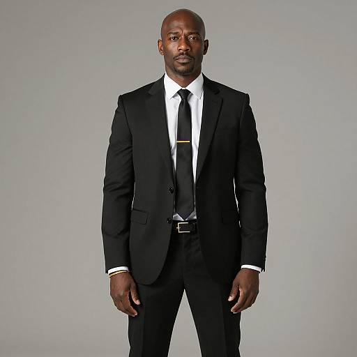 Confident Bald Man in Elegant Attire