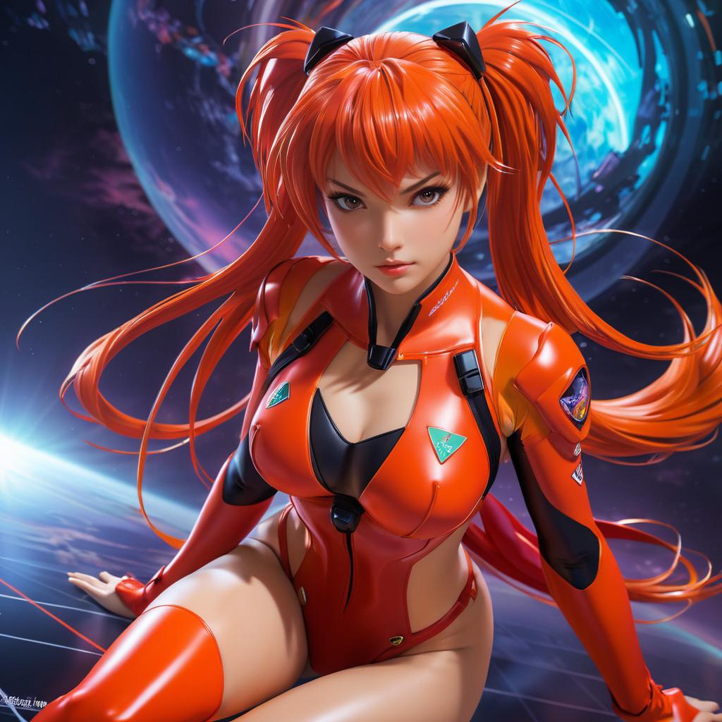 Asuka Langley in Bikini vs. Sauron