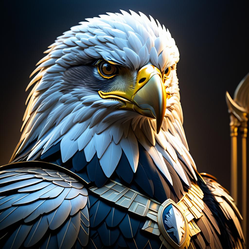 Majestic Eagle Guardian Portrait in Cinematic Style