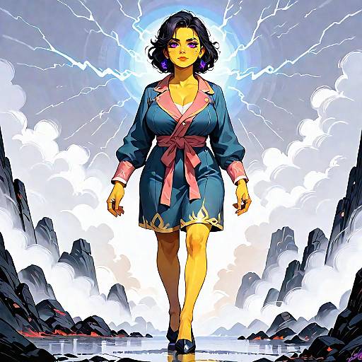 Menacing Lightning Elemental Man