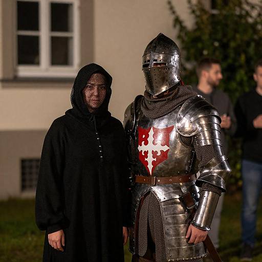 Mystery in Medieval Armor at Night