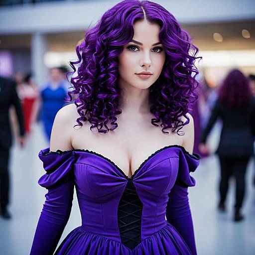 Enchanting Purple Cosplay Portrait