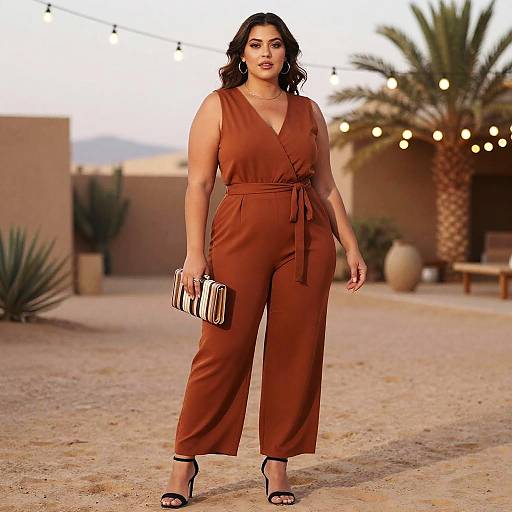 Plus-Size Chic in Desert Oasis