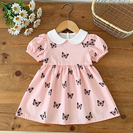 Vintage Pink Floral Dress Display