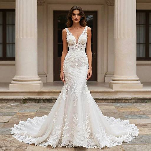 Elegant Bridal Portrait in Wedding Dress