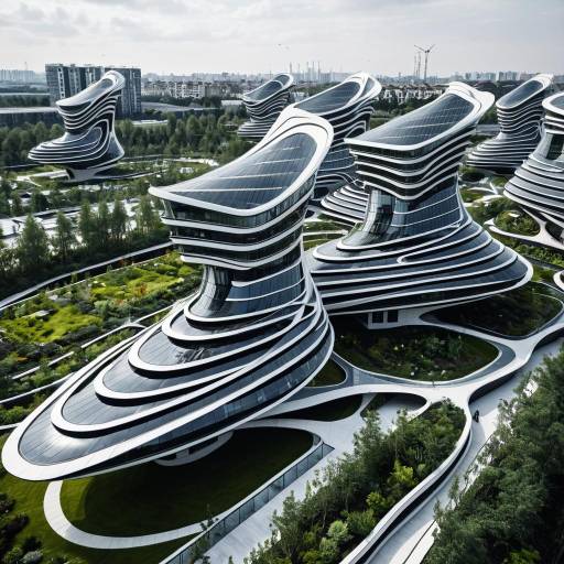 Futuristic Sustainable Housing Complex with Organic Architecture