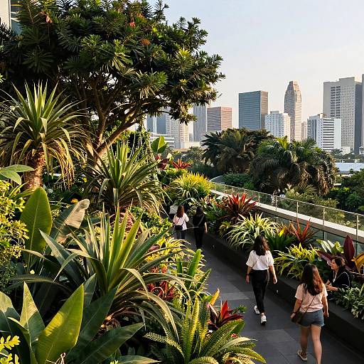 Serene Urban Rooftop Jungle Escape