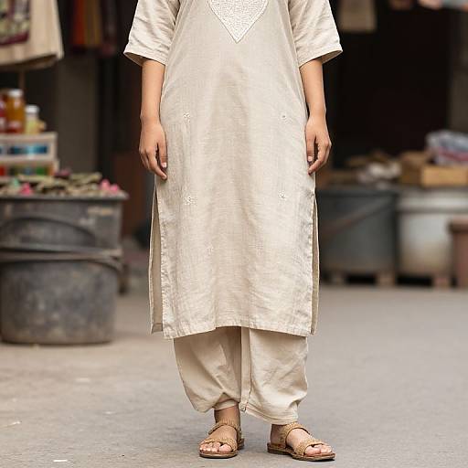 Modern Cotton Kurti with Embroidery