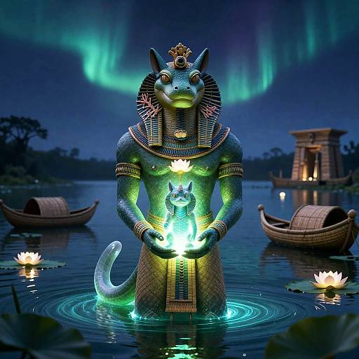 Ethereal Sobek Guardian of the Nile