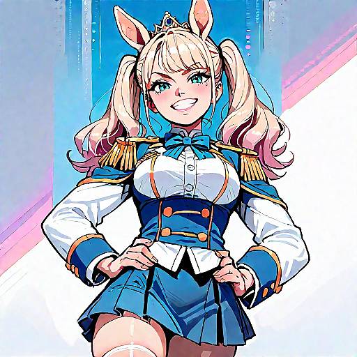 Anime Girl with Twintails and Tiara