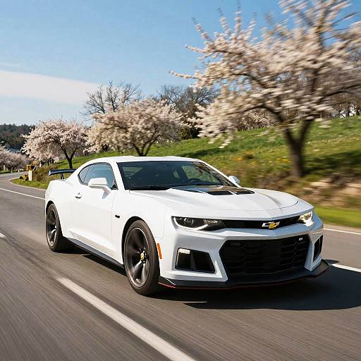 Chevrolet Camaro ZL1 Speeding Spring Morning