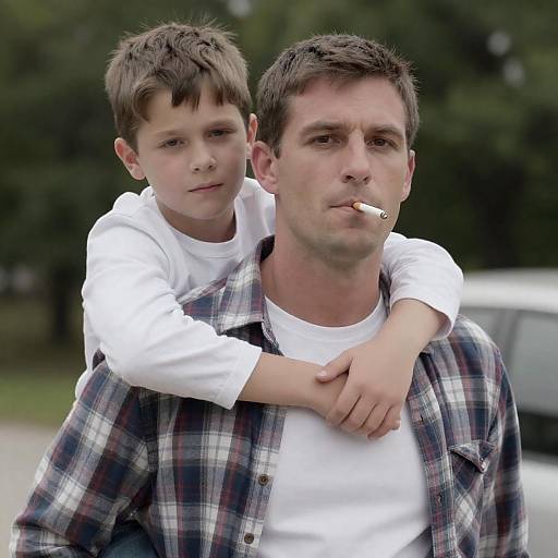 Outdoor Bonding: Man and Boy Photograph