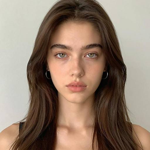 Captivating Close-Up of a Young Woman