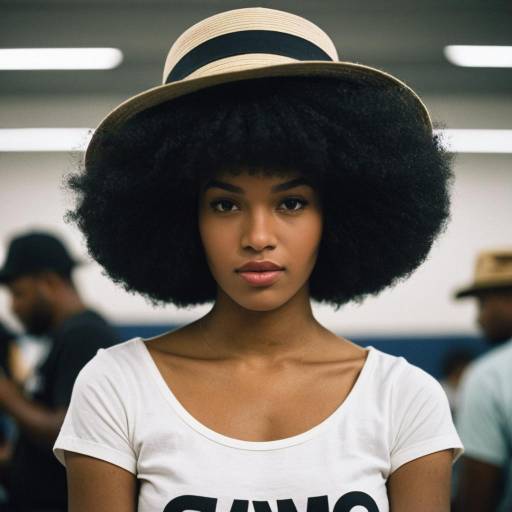 Realistic Afro American Bob Hairstyle Portrait