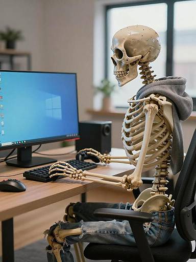 Hyper-Realistic Skeleton Gaming in Urban Setting