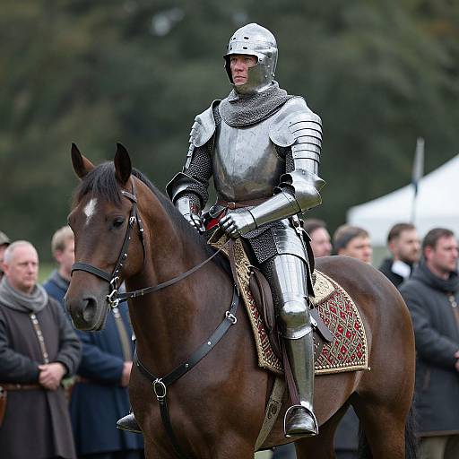 Medieval Warrior on Horseback