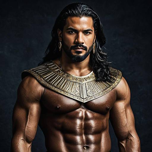 Muscular Man Wearing Egyptian Armor