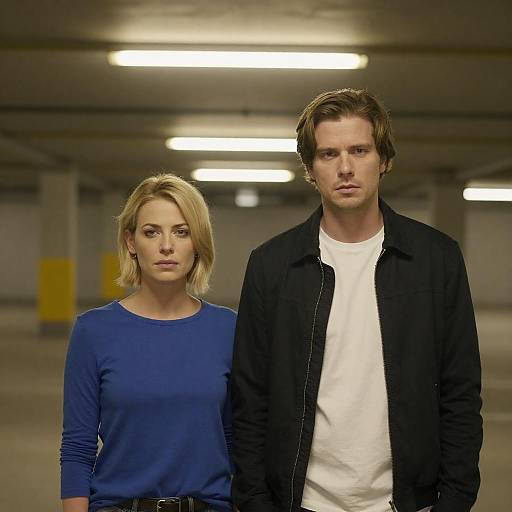 Intense Portrait in Dim Parking Garage