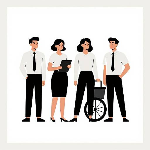 Minimalistic Botanical Business Group Illustration