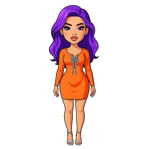 Vibrant Orange Bodycon Mini Dress