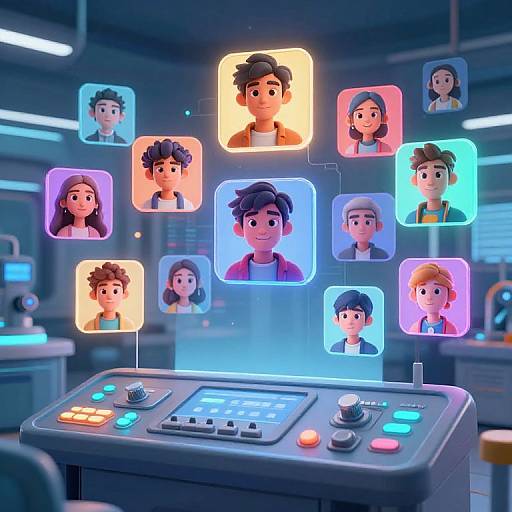 Futuristic Character Generator Interface