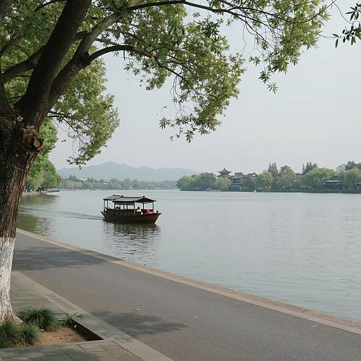 Serene Natural Landscape Painting Scene