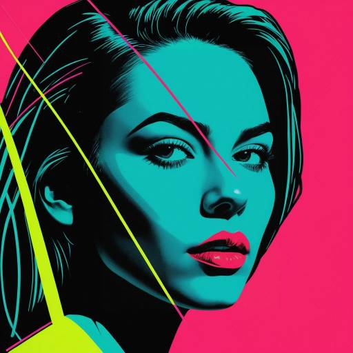 Vibrant Pop Art Portrait of a Woman Vibrant Pop Art Portrait of a Woman