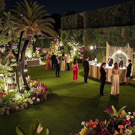 Luxurious Nighttime Garden Party