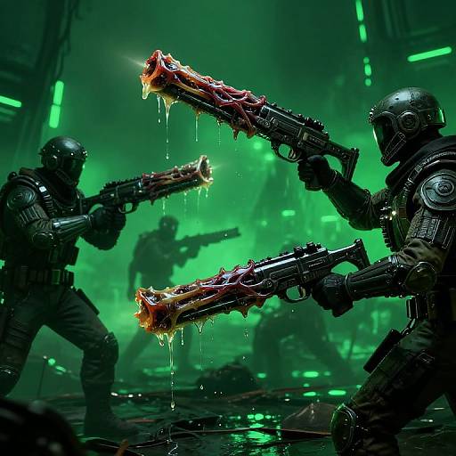 Post-Apocalyptic Sci-Fi Flesh Guns