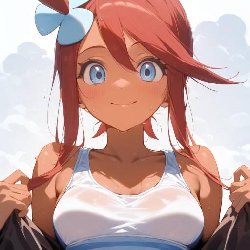 Charming Dark-Skinned Pokémon Girl