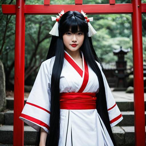 Cosplay of Kikyo in Shrine Maiden Outfit