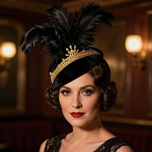 1930s Glamorous Hat Couture Lady