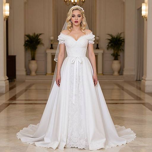 Bride in Madonna White Dress