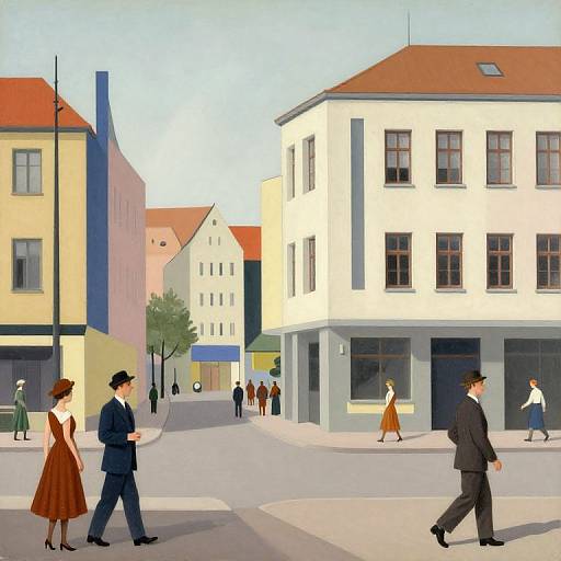Bauhaus Weimar Street Scene 1920s