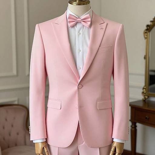 Man in Light Pink Blazer Suit