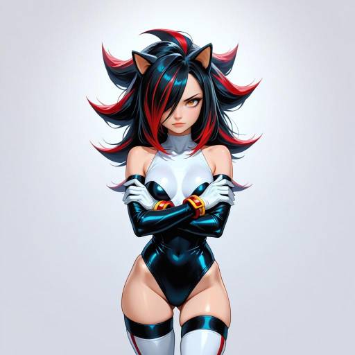 Dynamic Character Portrait of Hedgehog Girl