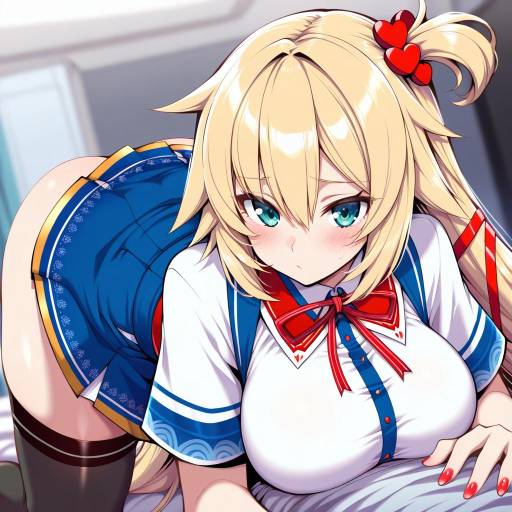 Illustration of Akai haato (1st costume), hololive in the style of Tajima yuuki