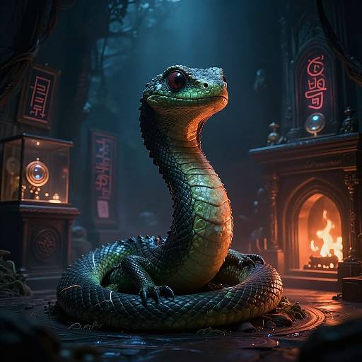 Mystical Serpentine Guardian Spirit