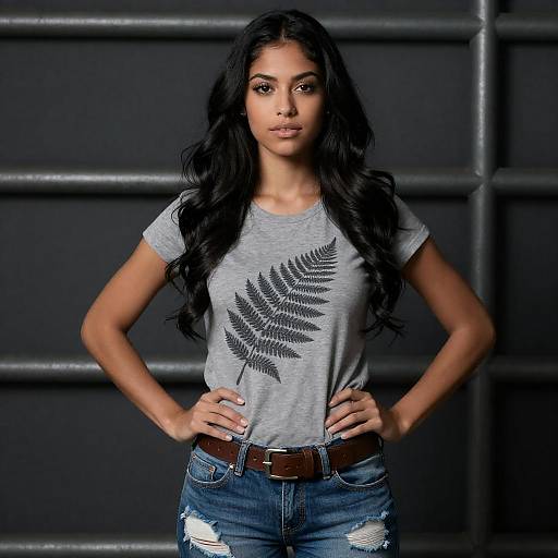 Confident Young Woman in Industrial Setting