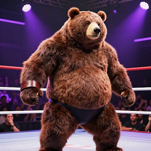 Dynamic Portrait of a Chubby Bear Anthro