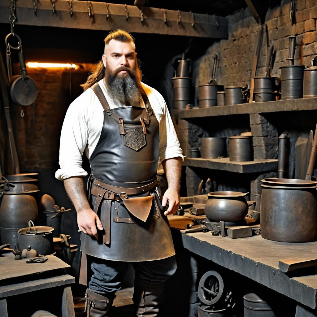 Dwarven Blacksmith in Post-Apocalyptic Fashion