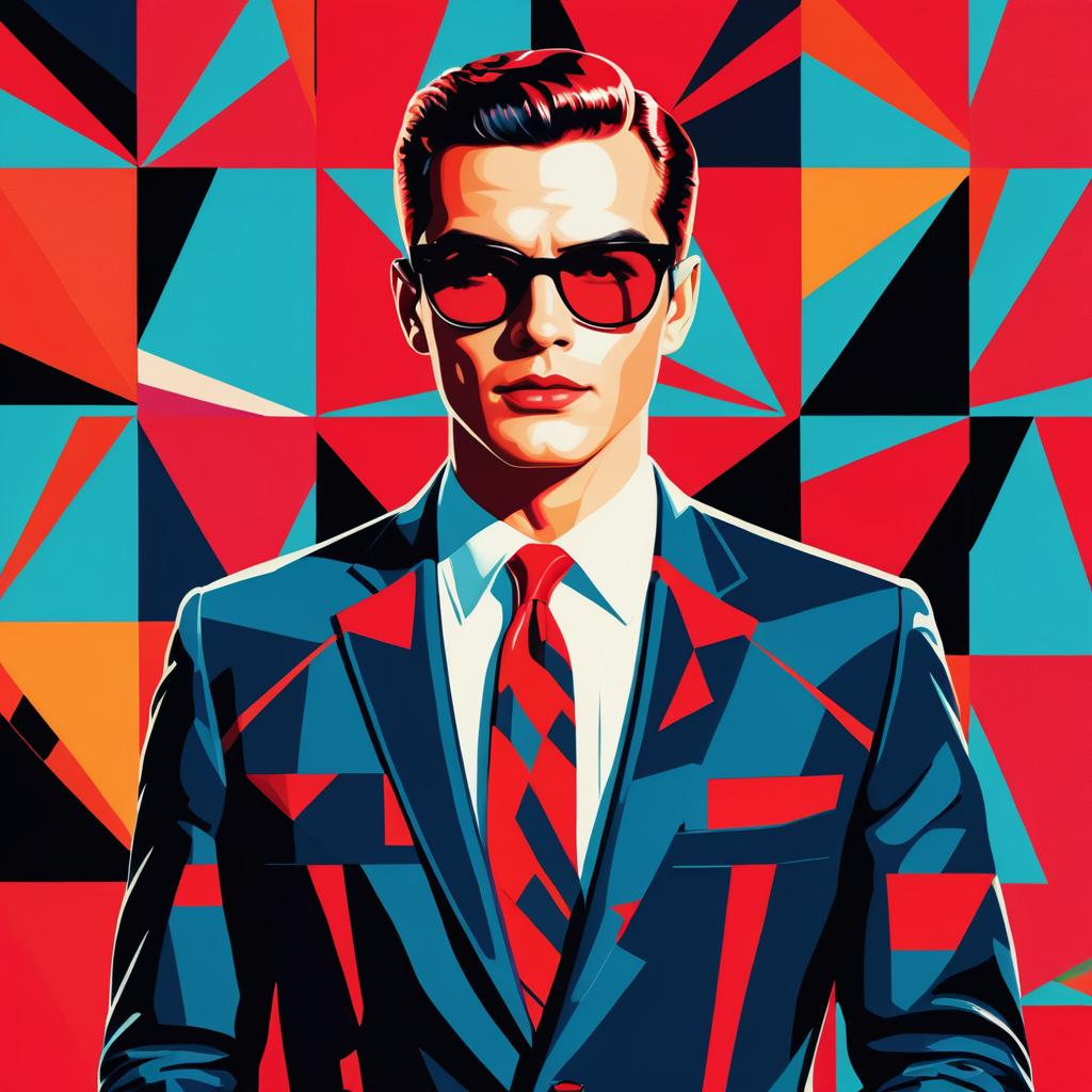 Dynamic Pop Art Illustration of a Man