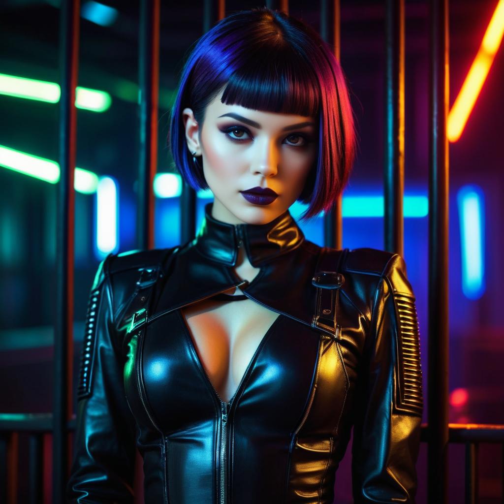 Cinematic Cyberpunk Femme Fatale