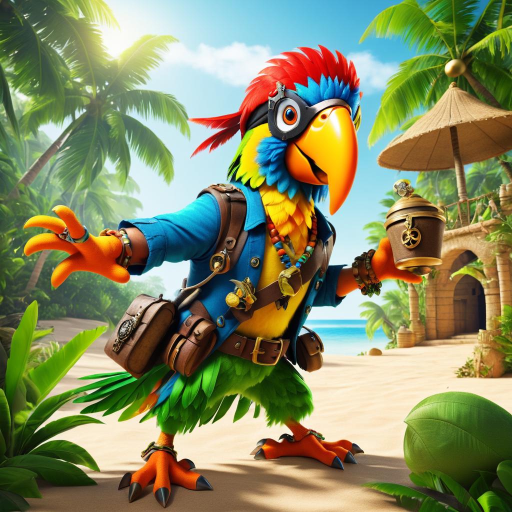 Rebellious Parrot Pirate Treasure Hunt