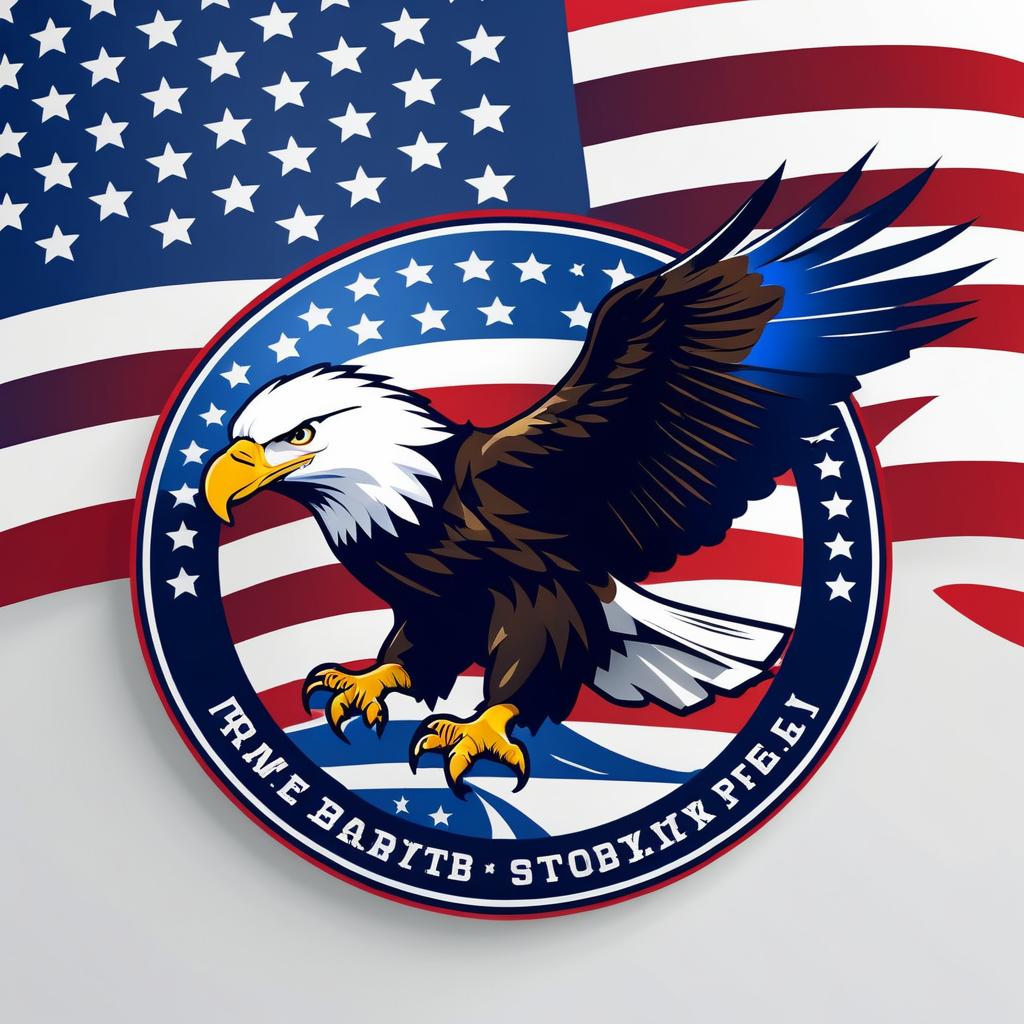 Eagle Emblem Logo with American Pride