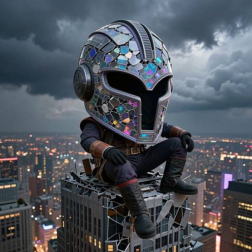 Captain Chaos on Crumbling Skyscraper