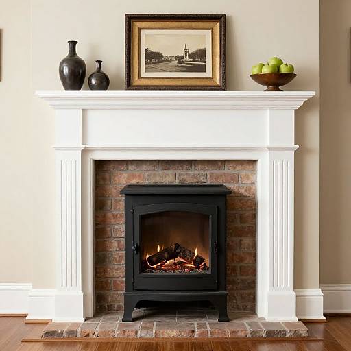 Cozy Fireplace with Vintage Decor