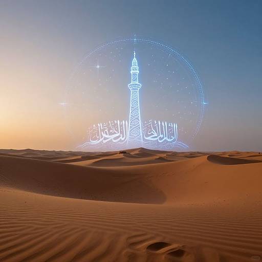 Muslim AI Prompt in Desert Dusk